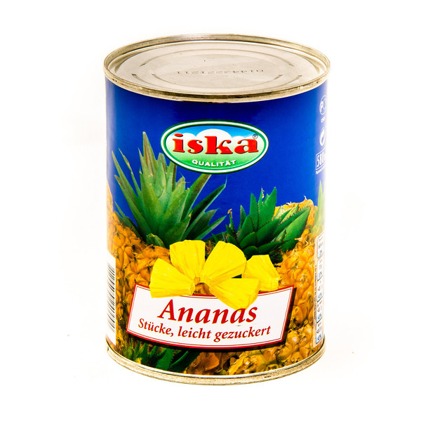 Ananás kompót - kúsky (plech)