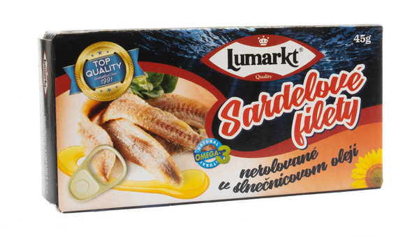 Anchovy fillets in sunflower oil