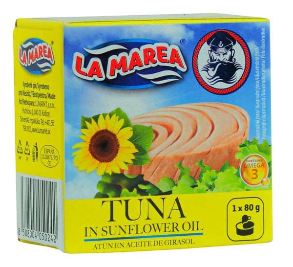Tuniak v slnečnicovom oleji, EO 