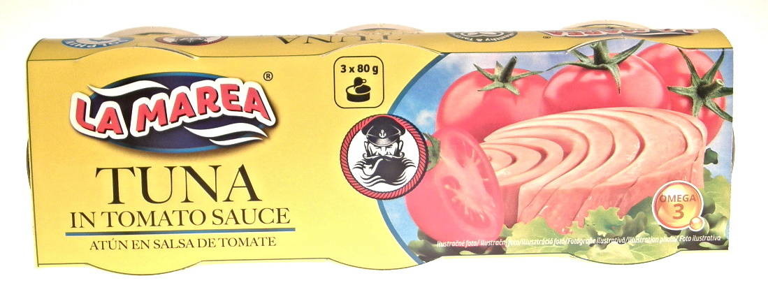 Tuniak v paradajkovej omáčke, EO