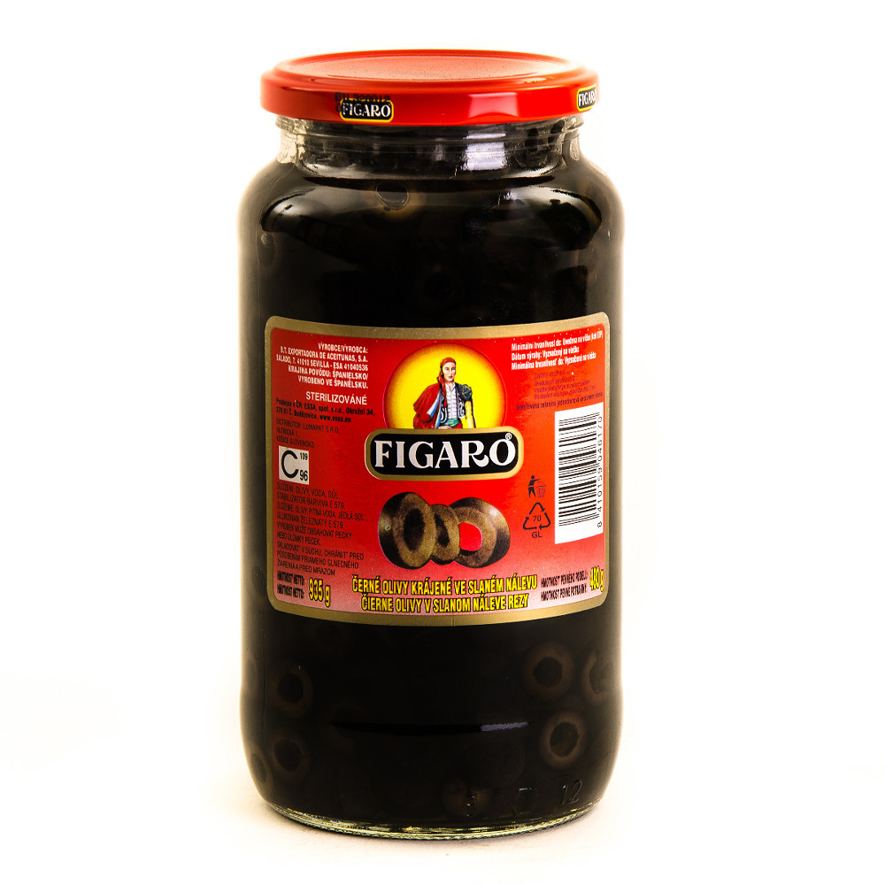 Black olives sliced (glass)