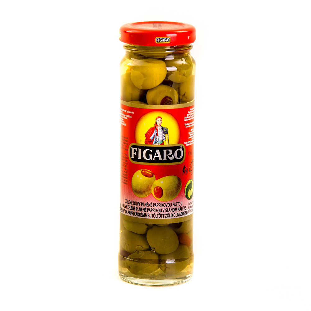 Green olives with pimento paste (glass)